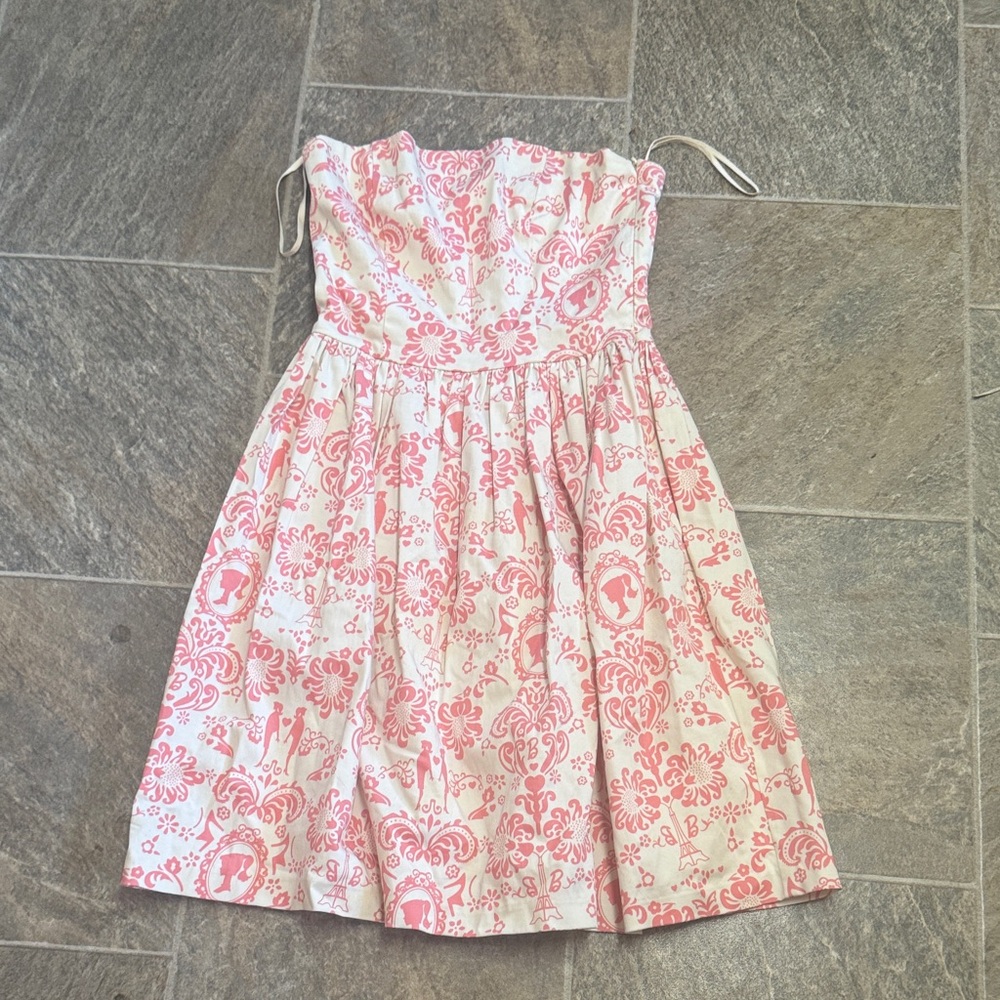 Charming Pink and White Women’s Dress